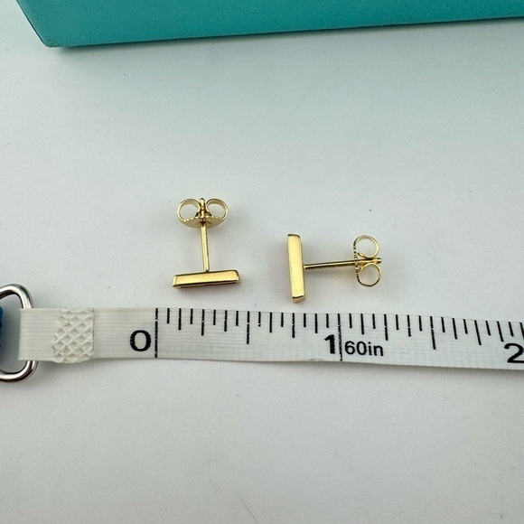 Tiffany & Co. Paloma's Studio Bar Earrings in 18k Gold with Baguette Rubellites - Picture 3 of 5